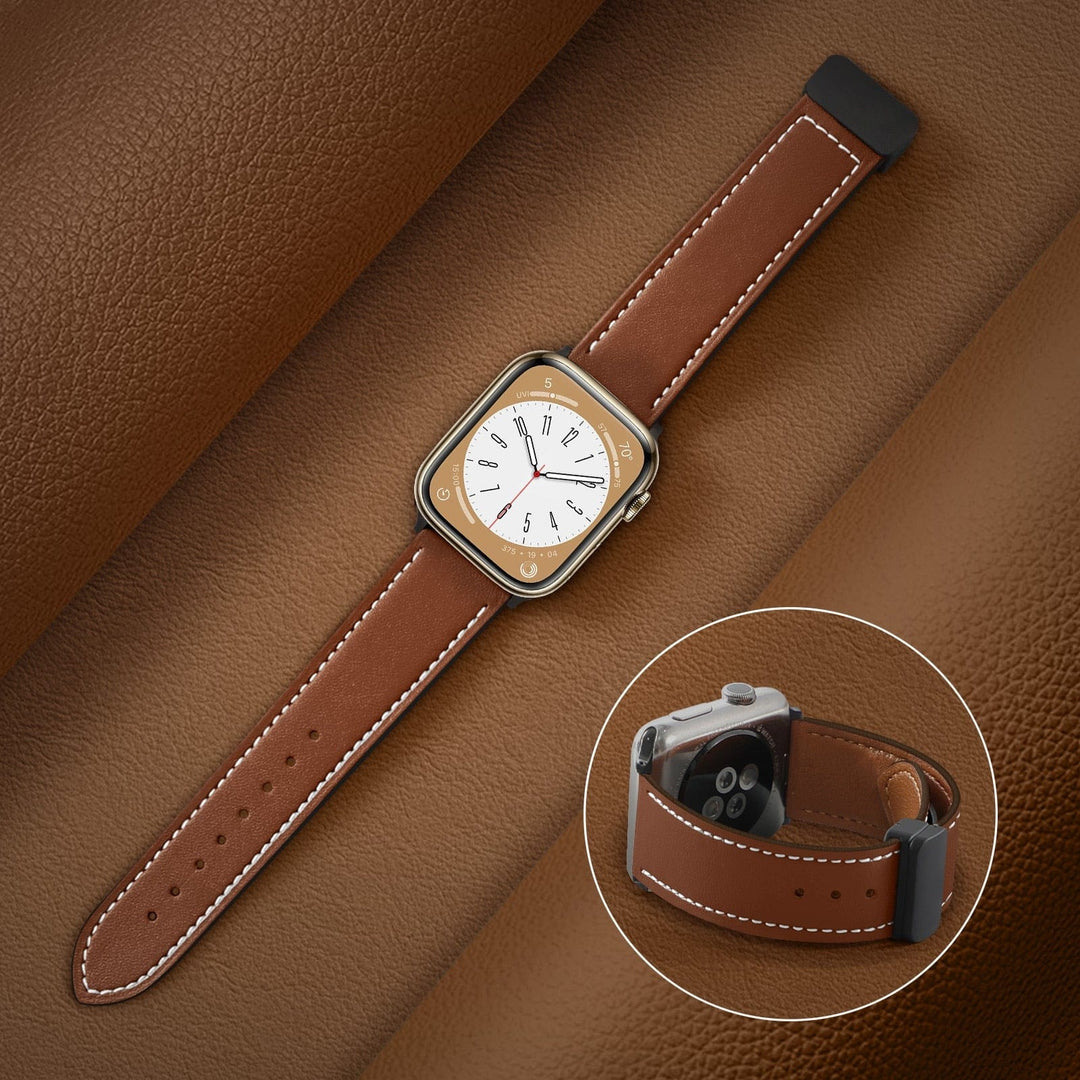 Magnetic Buckle Leather Watch Band