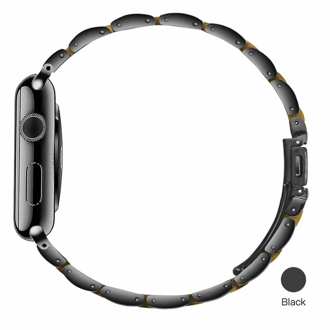Marbled Resin Stainless Steel Watch Band