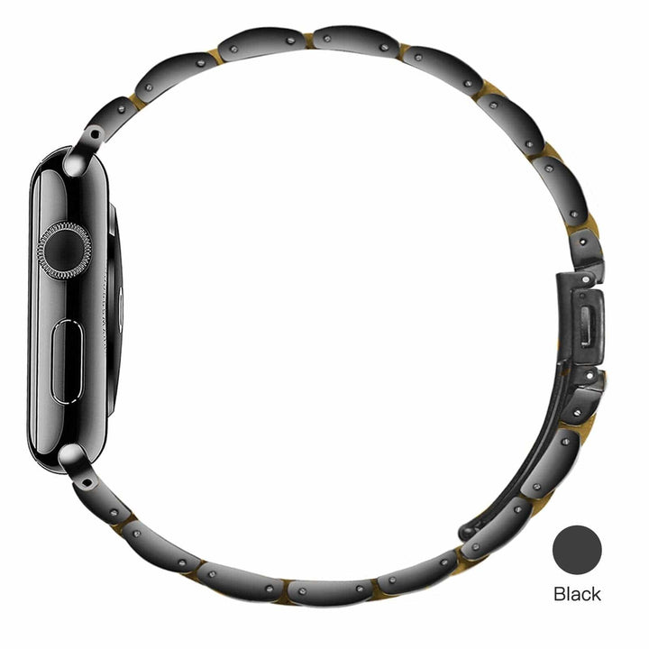 Marbled Resin Stainless Steel Watch Band