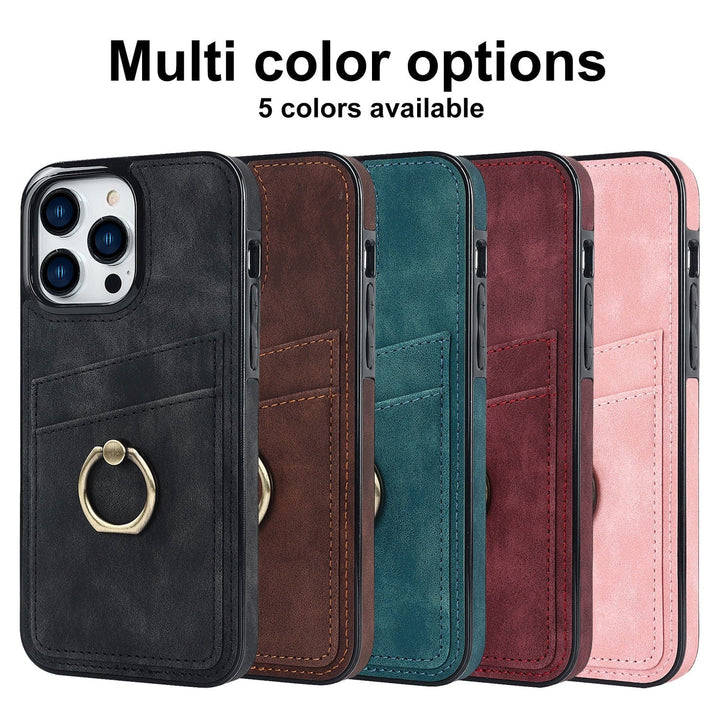 Matte Leather Cardholder Phone Case