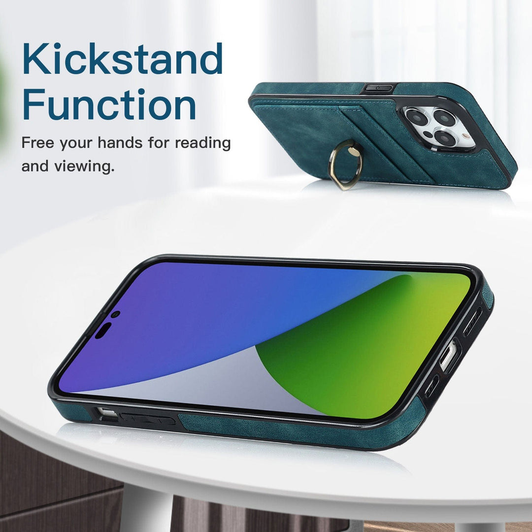 Matte Leather Cardholder Phone Case