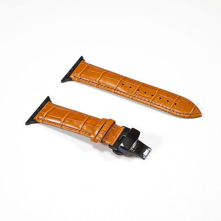 Soft Leather Watch Band Brown / 38mm, 40mm & 41mm / Black DP181107CS03