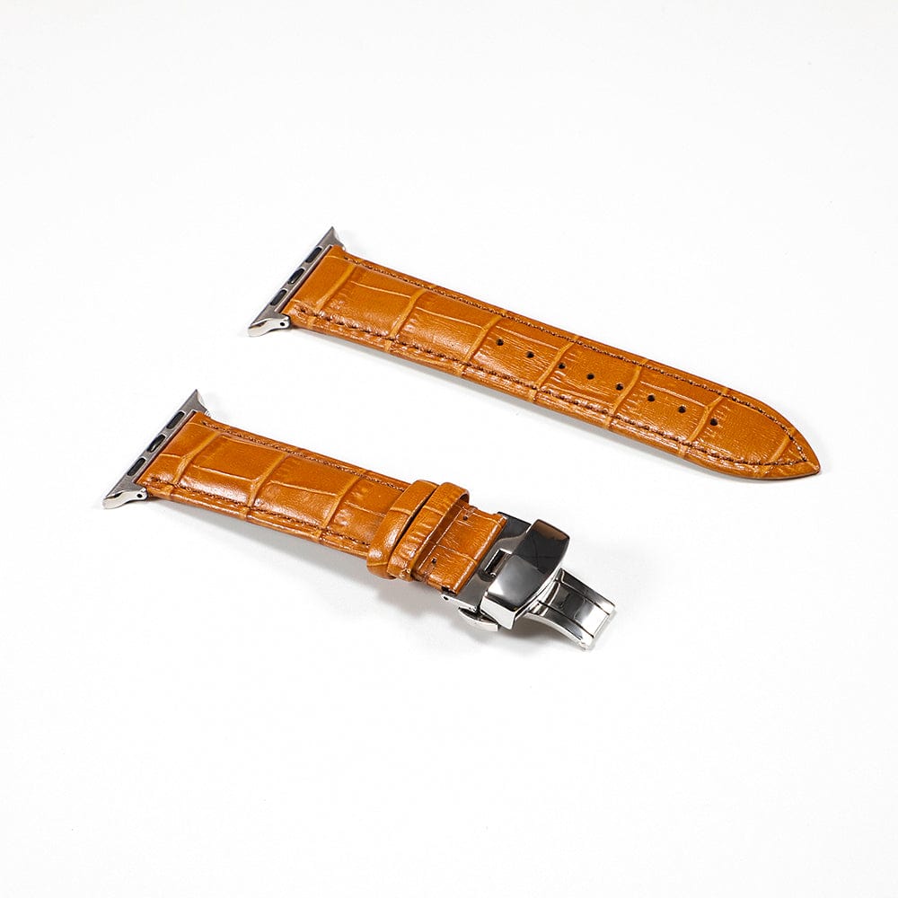 Soft Leather Watch Band Brown / 38mm, 40mm & 41mm / Silver DP181107AS03