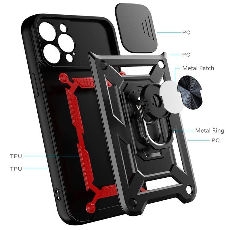 Magnetic Shockproof Phone Case With Camera Cover