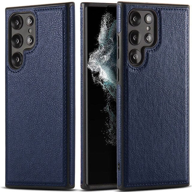 Slim Leather Case For Samsung Galaxy Galaxy S22 / Blue CM20220412-A-01-S22-Blue