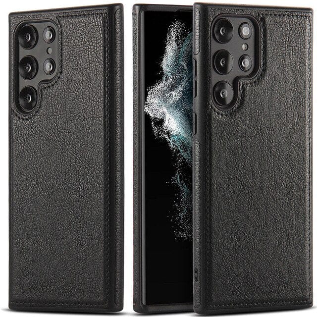 Slim Leather Case For Samsung Galaxy Galaxy S22 / Black CM20220412-A-01-S22-Black