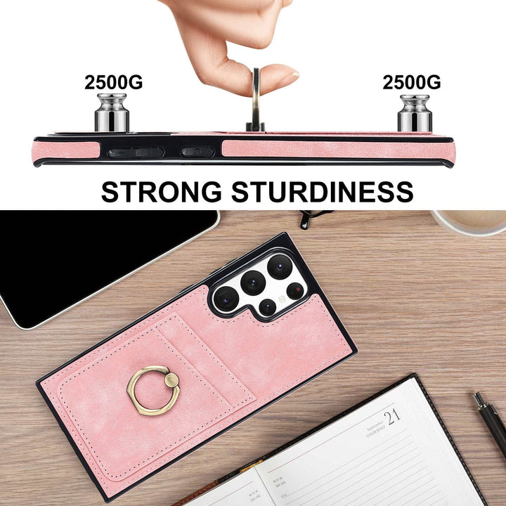 Matte Leather Cardholder Case For Samsung Galaxy