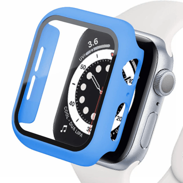 Tempered Glass Protective Watch Case Blue / 41mm DP021015S17