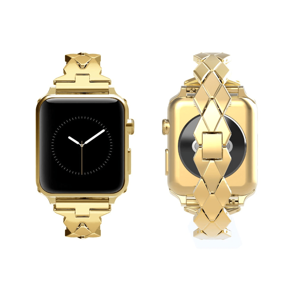 Rhombus Stainless Steel Watch Band Gold / 38mm, 40mm & 41mm DP171107S03