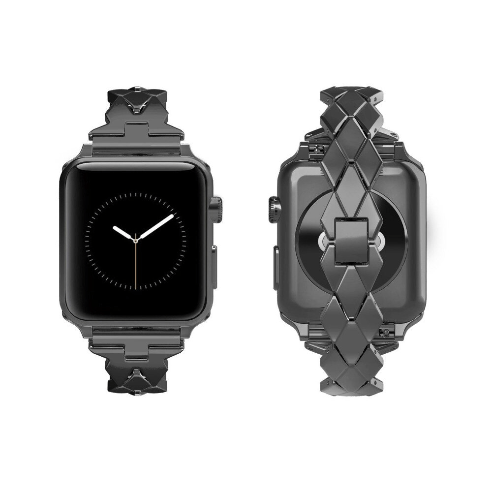 Rhombus Stainless Steel Watch Band Black / 38mm, 40mm & 41mm DP171107S02