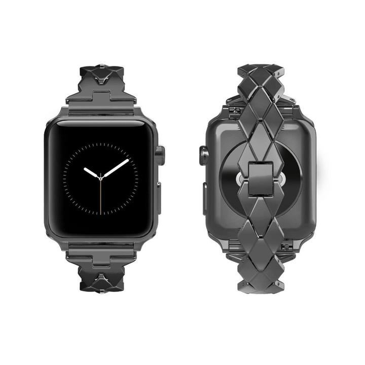 Rhombus Stainless Steel Watch Band Black / 38mm, 40mm & 41mm DP171107S02