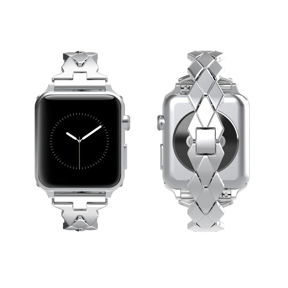 Rhombus Stainless Steel Watch Band Silver / 38mm, 40mm & 41mm DP171107S01
