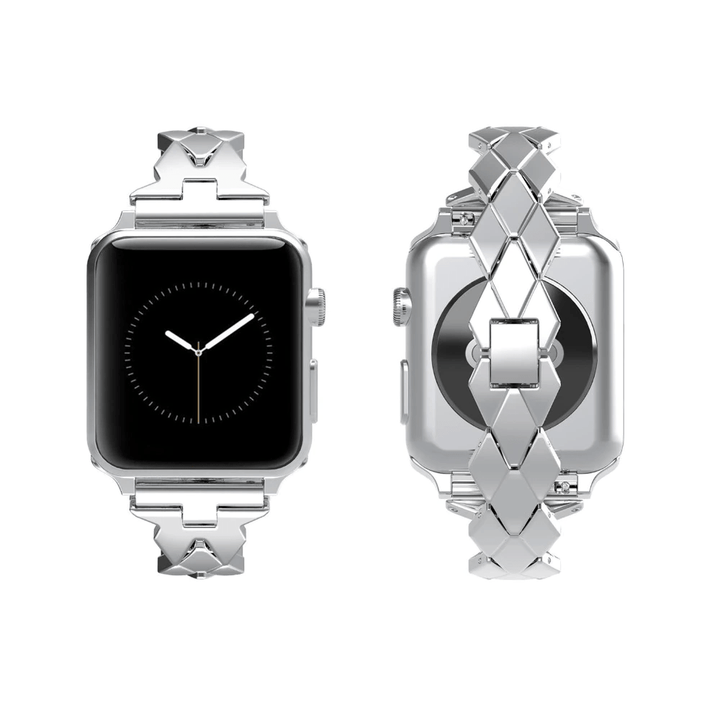 Rhombus Stainless Steel Watch Band Silver / 38mm, 40mm & 41mm DP171107S01