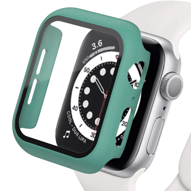 Tempered Glass Protective Watch Case Dark Green / 41mm DP021015S05