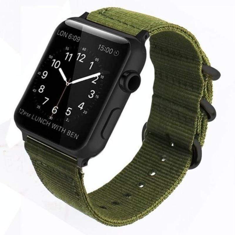 Buckle Nylon Watch Band Army Green / 38mm / 40mm / 41mm DP190110S04