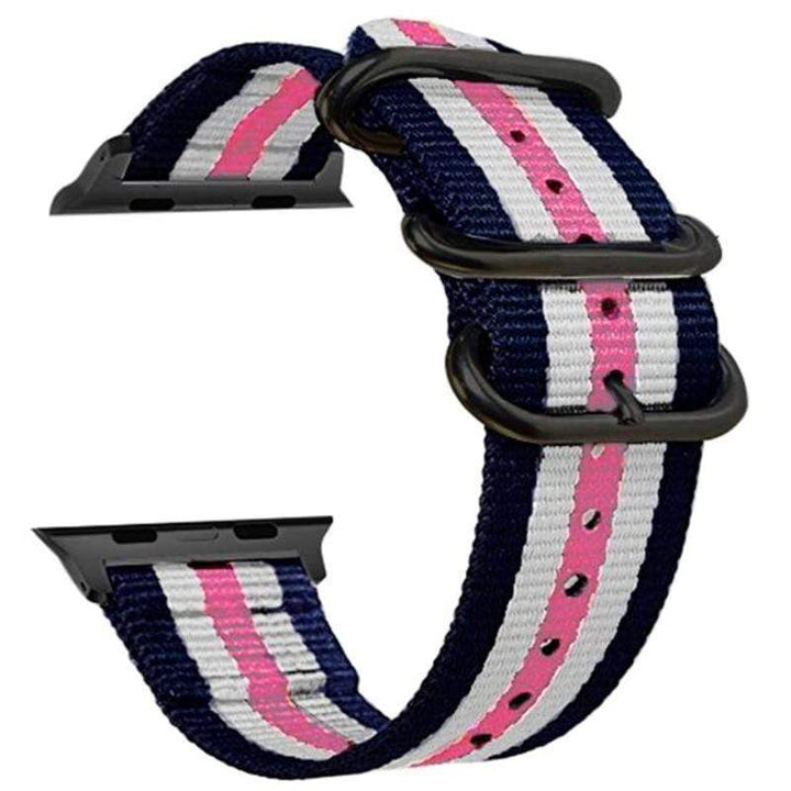 Buckle Nylon Watch Band Blue Pink White / 38mm / 40mm / 41mm DP190110S06