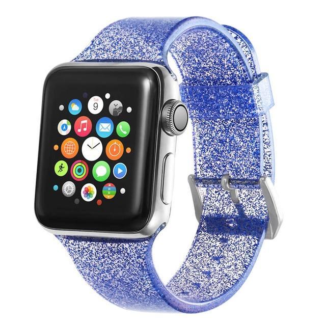 Glitter Silicone Watch Band Blue / 38mm, 40mm & 41mm DP190504S08