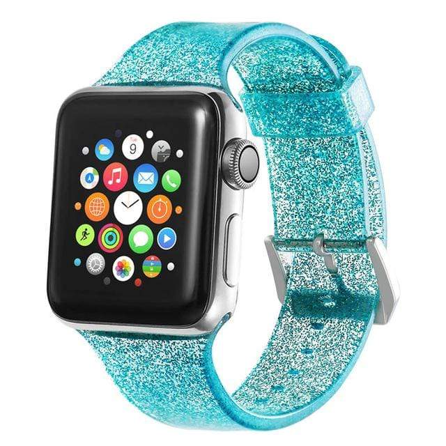 Glitter Silicone Watch Band Green / 38mm, 40mm & 41mm DP190504S04