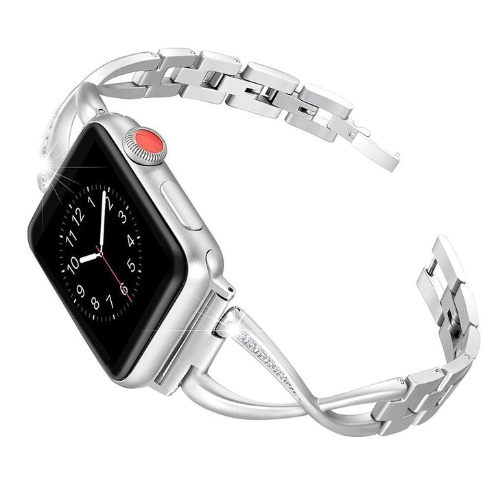 Rhinestone Bracelet Watch Band Silver / 38mm, 40mm & 41mm DP180817S02