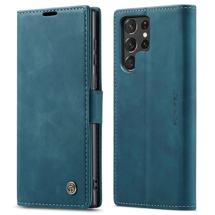 Slim Magnetic Leather Case For Samsung Galaxy Note Galaxy A81/Note 10 Lite / Blue C013-SM-A81/Note10Lite-Blue