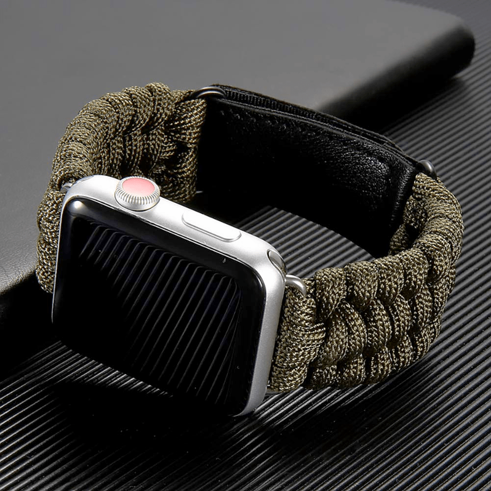 Survival Paracord Watch Band Army Green / 38mm, 40mm & 41mm DP191212S01