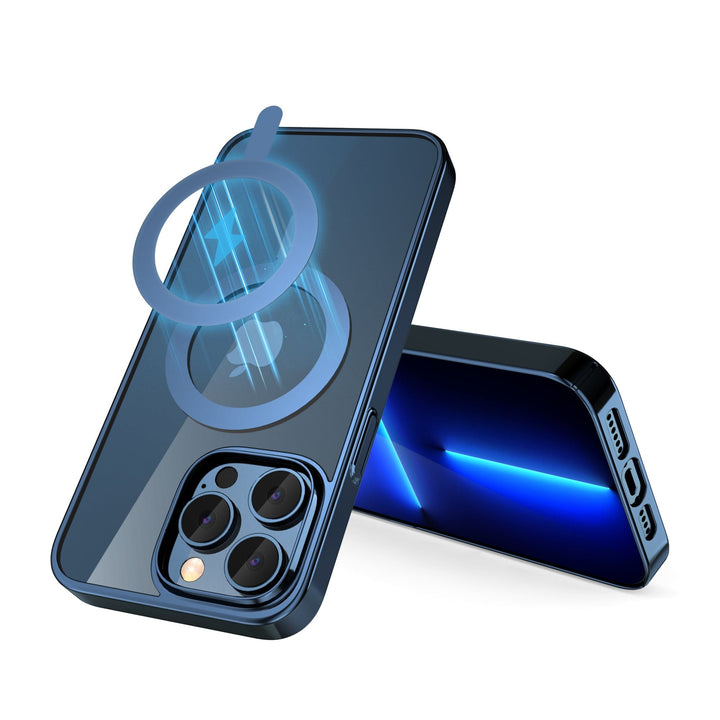Chrome Plated Magnetic Phone Case iPhone 12 Mini / Blue CM20220418-A-01-iPhone 12 mini-Blue