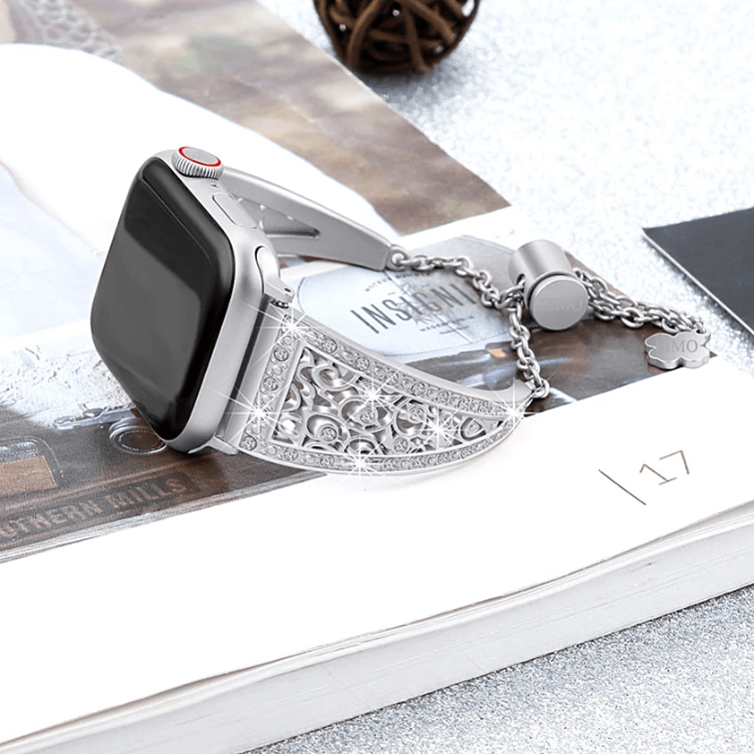 Diamond Bracelet Watch Band Silver / 38mm, 40mm & 41mm DP190512S01