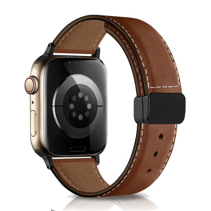 Magnetic Buckle Leather Watch Band