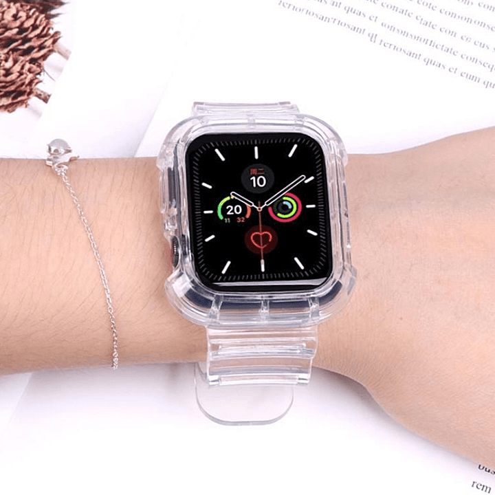 Transparent Sports Watch Band With Built In Case Clear / 38mm, 40mm DP20704S01