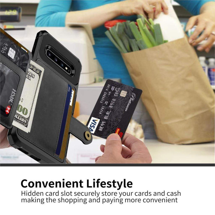 Magnetic Leather Wallet Case For Samsung Galaxy S