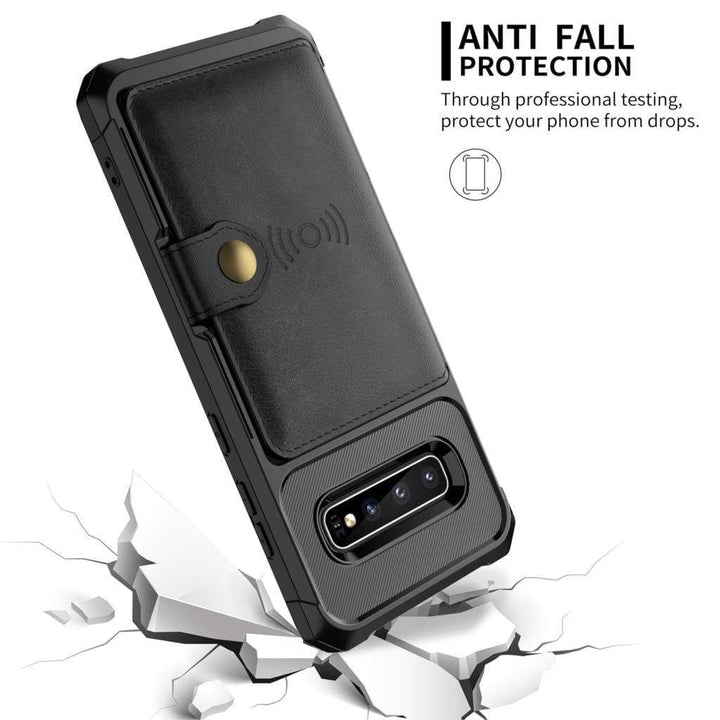 Magnetic Leather Wallet Case For Samsung Galaxy S