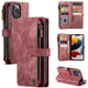 Zipper Leather Wallet Phone Case iPhone SE 2020 Red Parkfield Supplies