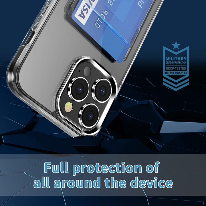 Clear Shockproof Phone Case with Cardholder