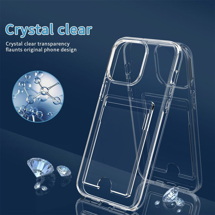 Clear Shockproof Phone Case with Cardholder