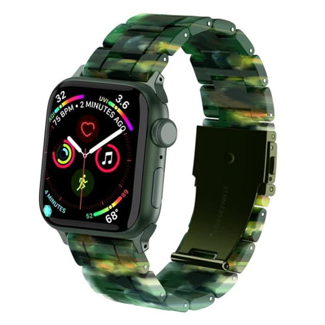 Marbled Resin Watch Band Army Green Marble / 38mm, 40mm & 41mm DP180711S28
