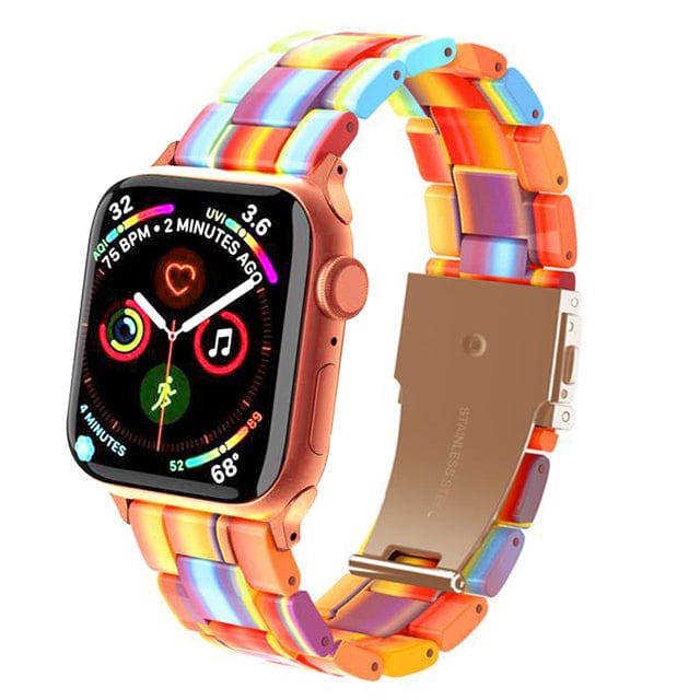 Marbled Resin Watch Band Rainbow / 38mm, 40mm & 41mm DP180711S17