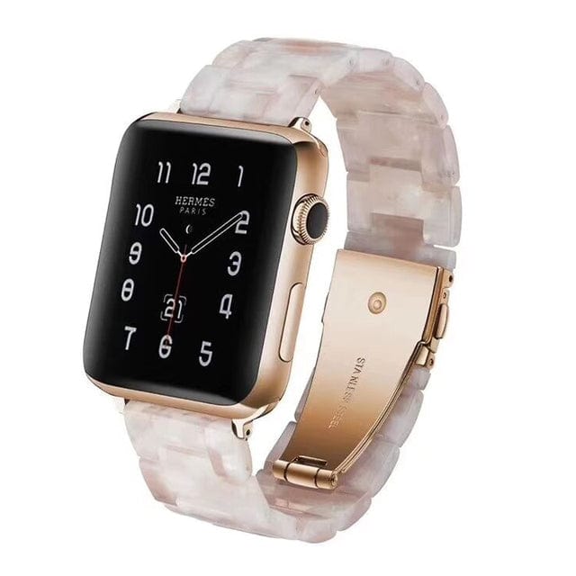 Marbled Resin Watch Band Rose Quartz Marble / 38mm, 40mm & 41mm DP180711S07