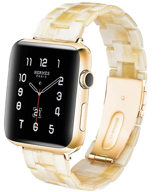 Marbled Resin Watch Band Ivory Marble / 38mm, 40mm & 41mm DP180711S27