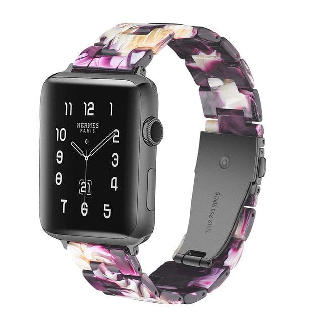 Marbled Resin Watch Band Violet Marble / 38mm, 40mm & 41mm DP180711S33