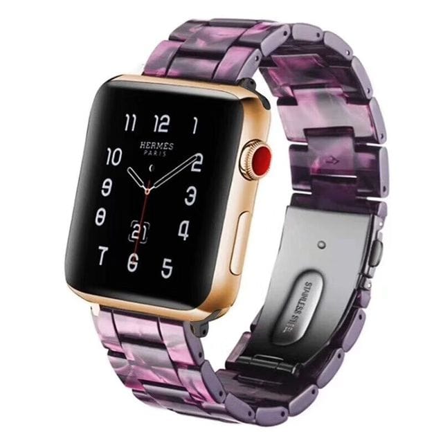 Marbled Resin Watch Band Purple Marble / 38mm, 40mm & 41mm DP180711S06