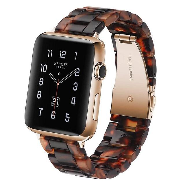Marbled Resin Watch Band Coffee Brown Marble / 38mm, 40mm & 41mm DP180711S11