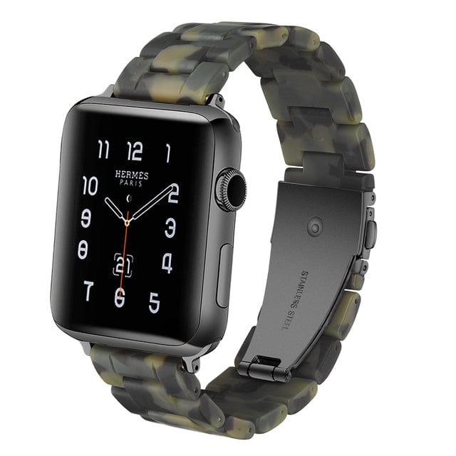 Marbled Resin Watch Band Matte Army Green / 38mm, 40mm & 41mm DP180711S34