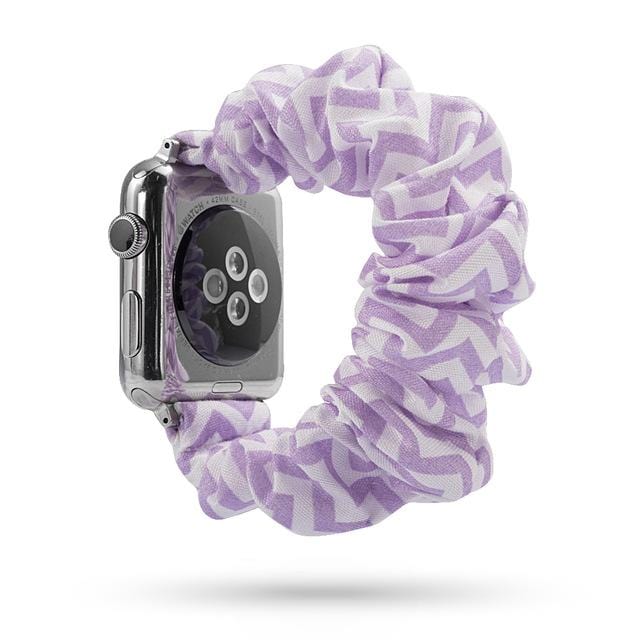 Scrunchie Watch Band Purple Zigzag / 38mm, 40mm & 41mm DP191033S15