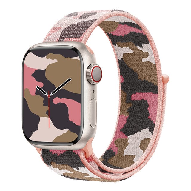 Camo Sports Watch Band Pink Camo / 38mm, 40mm & 41mm DP190625S86