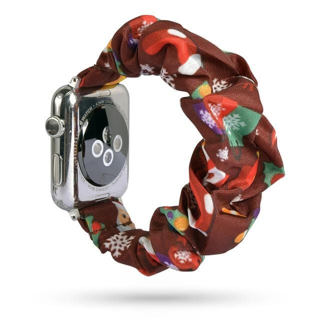 Scrunchie Watch Band Snowflakes / 38mm, 40mm & 41mm DP191033S31