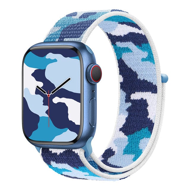 Camo Sports Watch Band Blue Camo / 38mm, 40mm & 41mm DP190625S85