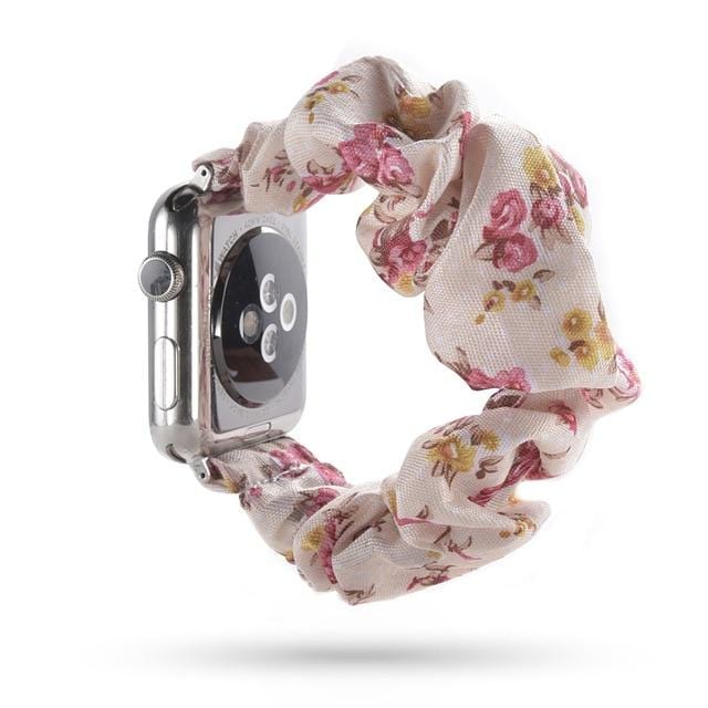 Scrunchie Watch Band Nude Floral / 38mm, 40mm & 41mm DP191033S06