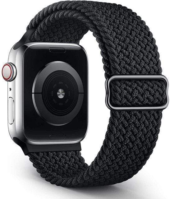 Adjustable Braided Nylon Watch Band Black / 38mm, 40mm & 41mm DP210426S01