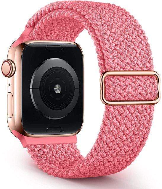 Adjustable Braided Nylon Watch Band Pink / 38mm, 40mm & 41mm DP210426S02