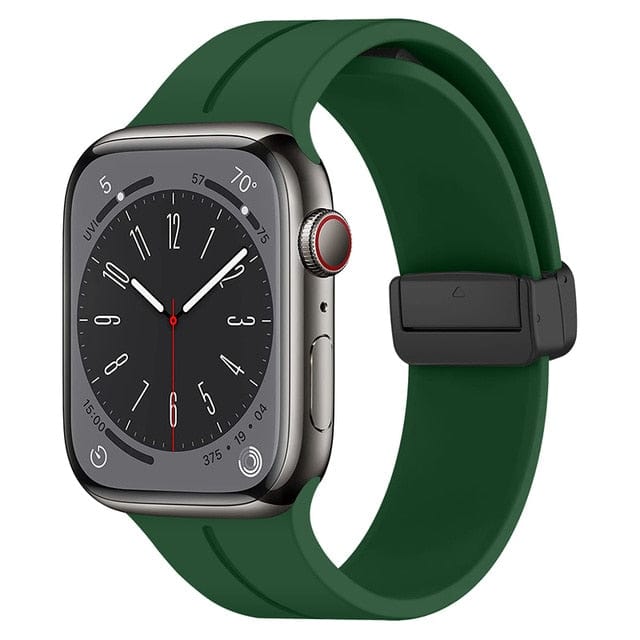 Magnetic Buckle Sports Watch Band Army Green / 38mm, 40mm & 41mm DP2211041S09